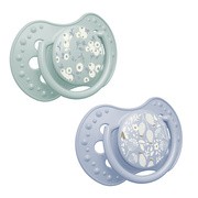 Canpol Lovi, smoczek silikonowy dynamiczny, Blossom Blue, 0-6 m, 2 szt.