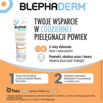 Blephaderm, łagodzący krem na powieki i okolice oczu, 40 ml