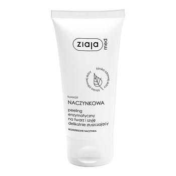 Ziaja Med Kuracja Naczynkowa, peeling enzymatyczny na twarz i szyję delikatnie złuszczający, 75 ml