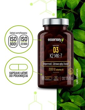 Essensey Witamina D3 K2 MK-7, kapsułki, 90 szt.