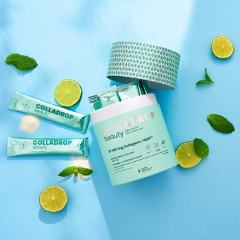 Colladrop Beauty, Kolagen HMG 10000mg, saszetki z proszkiem, smak mojito, 30 szt.