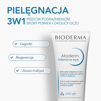 Bioderma Atoderm Intensive Eye, kojący krem 3w1, 100 ml