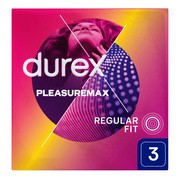 Durex Pleasuremax, prezerwatywy ze środkiem nawilżającym, 3 szt.