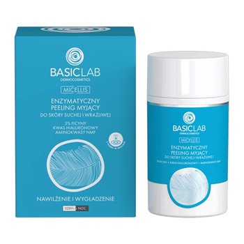 BasicLab Micellis, myjący peeling enzymatyczny do skóry suchej i wrażliwej, 35 g