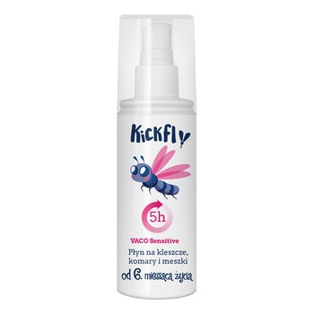 KickFly Sensitive, płyn na komary, kleszcze, meszki, 80 ml