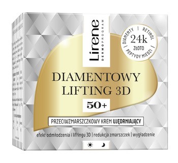 Lirene Dermoprogram, Diamentowy Lifting 3D, krem ujędrniający 50+, 50 ml