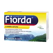 Fiorda, pastylki do ssania o smaku cytryny, 30 szt.