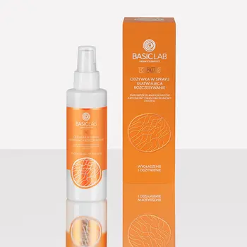 BasicLab Capillus, odżywka w sprayu ułatwiająca rozczesywanie, Wygładzenie i Odżywienie, 150 ml