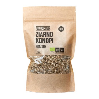 Ziarno konopi Full Spectrum, prażone, BIO, 200 g