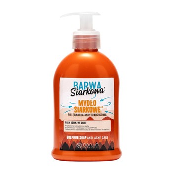 Barwa Siarkowa, mydło siarkowe w płynie, antytrądzikowe, 300 ml