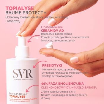 SVR Topialyse Baume Protect+, balsam do skóry atopowej i skłonnej do alergii, 400 ml