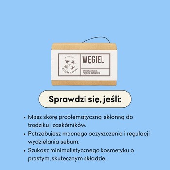 Mydlarnia 4 Szpaki, Węgiel, naturalne mydło w kostce, 110 g