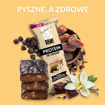 BeRaw! Protein 28%, batonik, sernik waniliowy, baton proteinowy, 40 g