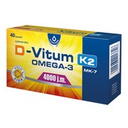 D-Vitum 4000 j.m. K2 MK-7 Omega-3, kapsułki miękkie, 40 szt.