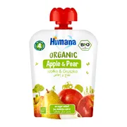 Humana 100% Organic, mus jabłko, gruszka, 4 m+, 90 g