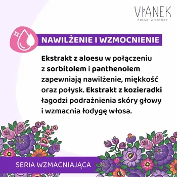 Vianek, wzmacniający szampon do włosów osłabionych i zniszczonych, 300 ml
