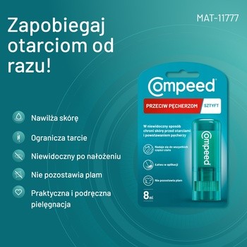 Compeed, sztyft przeciw pęcherzom, 8 ml