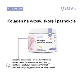 Osavi Kolagen, Włosy, Skóra i Paznokcie, proszek, 150 g