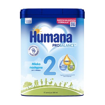 Humana ProBalance 2, mleko następne, 6 m+, proszek, 750 g
