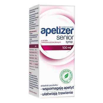 Apetizer Senior, syrop, smak malinowo-porzeczkowy, 100 ml