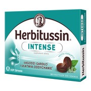 Herbitussin Intense, pastylki do ssania, 10 szt.