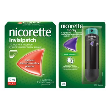 Nicorette invisipatch, 10 mg, plastry transdermalne, 7 szt.