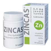 Zincas, 5,5 mg jonów cynku, tabletki, 50 szt.