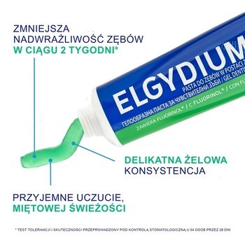 Zestaw 2 x Elgydium Sensitive, pasta do zębów w żelu, 75 ml
