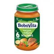 BoboVita, warzywa z delikatną wołowiną, 6 m+, 190 g