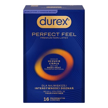 Durex Perfect Feel, prezerwatywy, 16 szt.