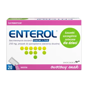 Enterol 250 mg proszek owocowy - 20 saszetek