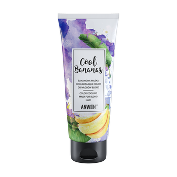 Anwen Cool Bananas, bananowa maska ochładzająca kolor do włosów blond, 200 ml