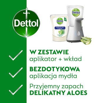 Dettol, antybakteryjne, mydło w płynie aloe vera, bezdotykowy aplikator, 250 ml