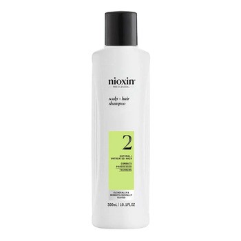 Nioxin System 2 Shampoo, szampon do włosów naturalnych z postępującym przerzedzeniem, 300 ml
