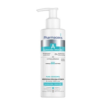 Pharmaceris A Puri-Sensimil, kremowa emulsja myjąca do twarzy i okolic oczu, 190 ml