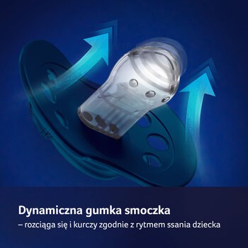 Canpol Lovi Stardust, smoczek silikonowy uspokajający, dynamiczny 3-6 m, zielony, 2 szt.