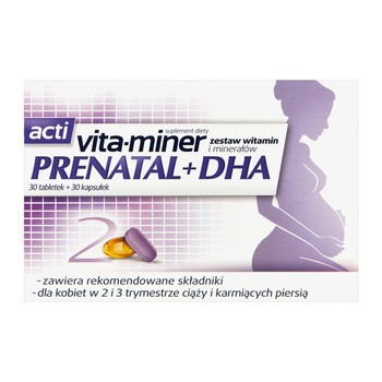 Acti Vita-miner Prenatal DHA, tabletki, 30 szt. + kapsułki, 30 szt.