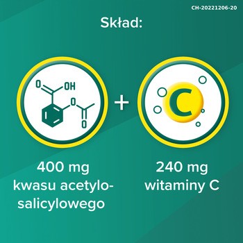 Aspirin C, 400 mg + 240 mg, tabletki musujące, 10 szt.