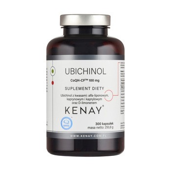 Kenay, Ubichinol CoQH-CFTM, 100 mg, kapsułki, 300 szt.