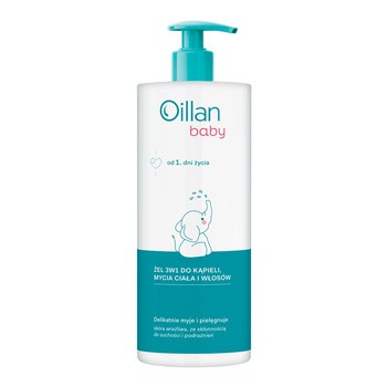 Oillan Baby, żel do kąpieli, mycia ciała i włosów 3w1, 750 ml