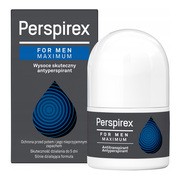 Perspirex for Men Maximum, antyperspirant dla mężczyzn w kulce, 20 ml