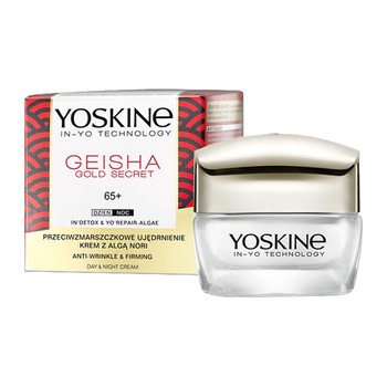 Yoskine Geisha Gold Secret, przeciwzmarszczkowy krem 65+ z algą nori, 50 ml