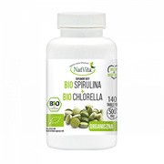 NatVita, Bio Spirulina + Bio Chlorella, tabletki, 140 szt.