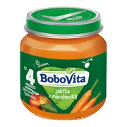 BoboVita, jabłka z marchewką, 4 m+, 125 g