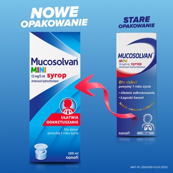 Zestaw 2x Mucosolvan + Mucosolvan Mini