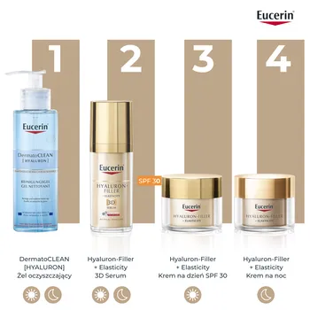 Eucerin Hyaluron-Filler + Elasticity 3D serum, do skóry dojrzałej, przeciwzmarszczkowe, 30 ml