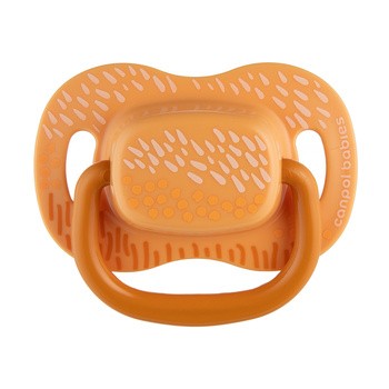 Canpol Babies Mountains, smoczek uspokajający, silikonowy symetryczny, 18 m+, żółty, 2 szt.