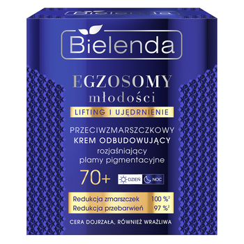 Bielenda Egzosomy Młodości, przeciwzmarszczkowy krem odbudowujący i rozjaśniający plamy pigmentacyjne 70+, 50 ml