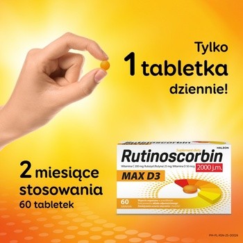 Rutinoscorbin Max D3, tabletki, 60 szt.
