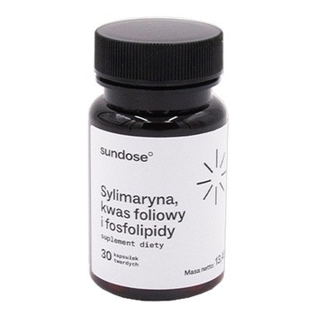 Sundose Sylimaryna, kwas foliowy i fosfolipidy, kapsułki, 30 szt.